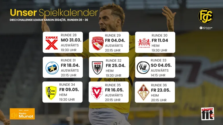 Spielkalender 4. Quartal